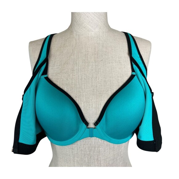 Knockout VSX Sport by Victoria's Secret Dual Close Impact Bra  36B  Turquoise - Picture 2 of 4
